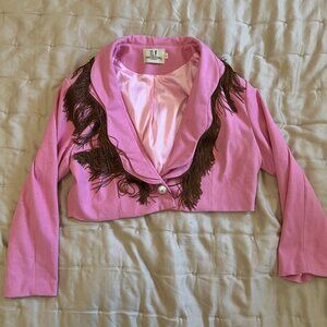 Fashion Brand Company Cropped Blazer (pink)